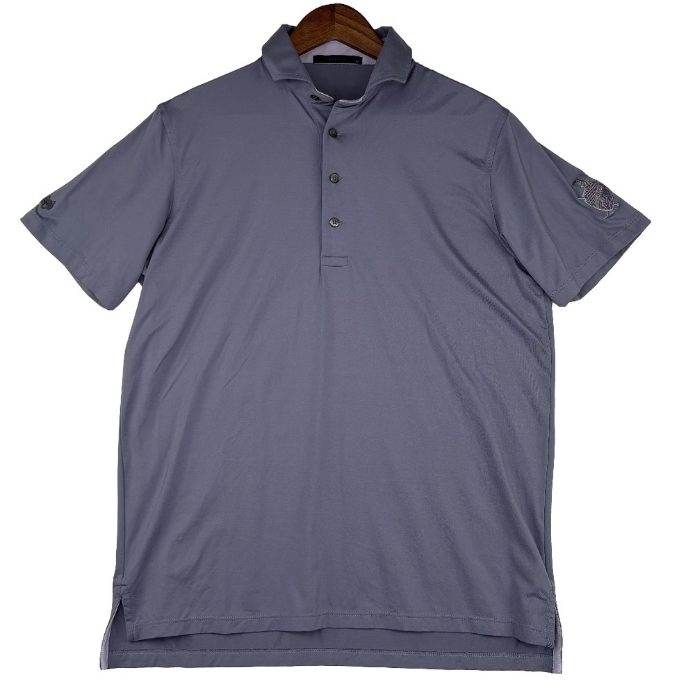 Greyson Golf Polo Performance Shirt Blue/Gray Size M